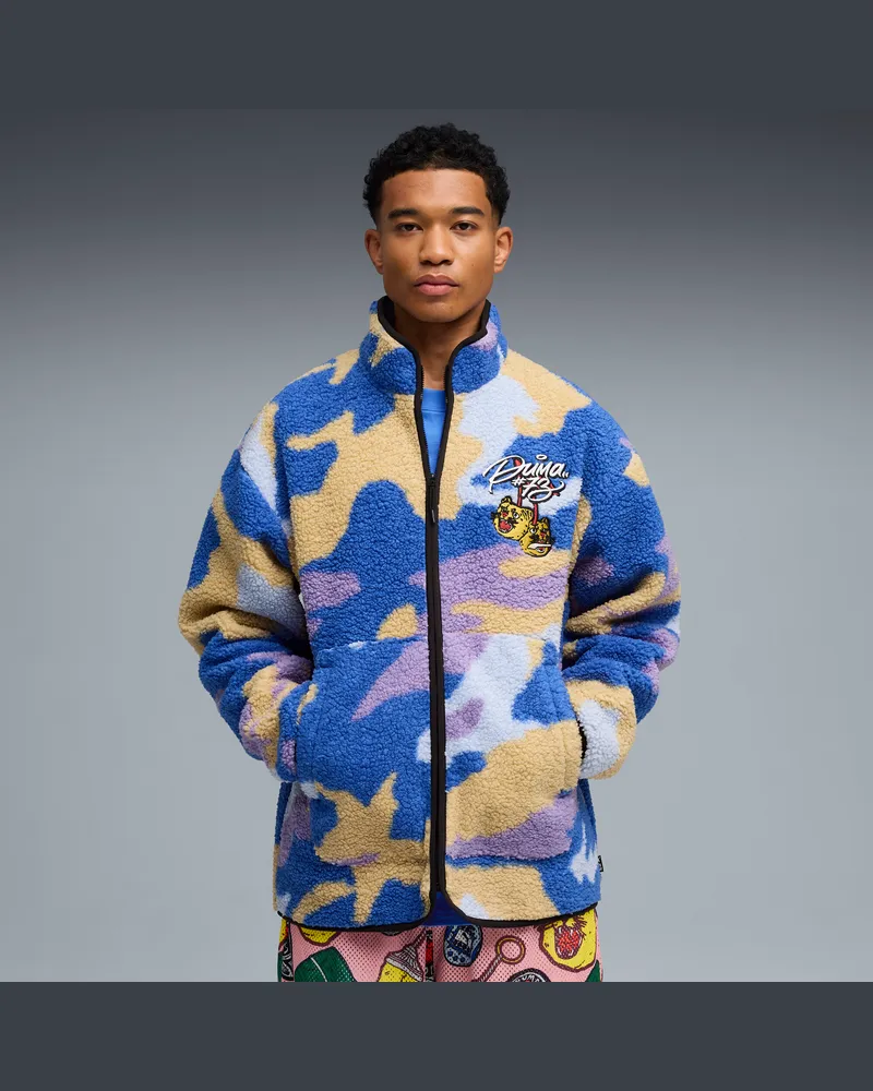 Puma Giacca in pile Commissioner Dylan da uomo, Abbigliamento, Beige Beige