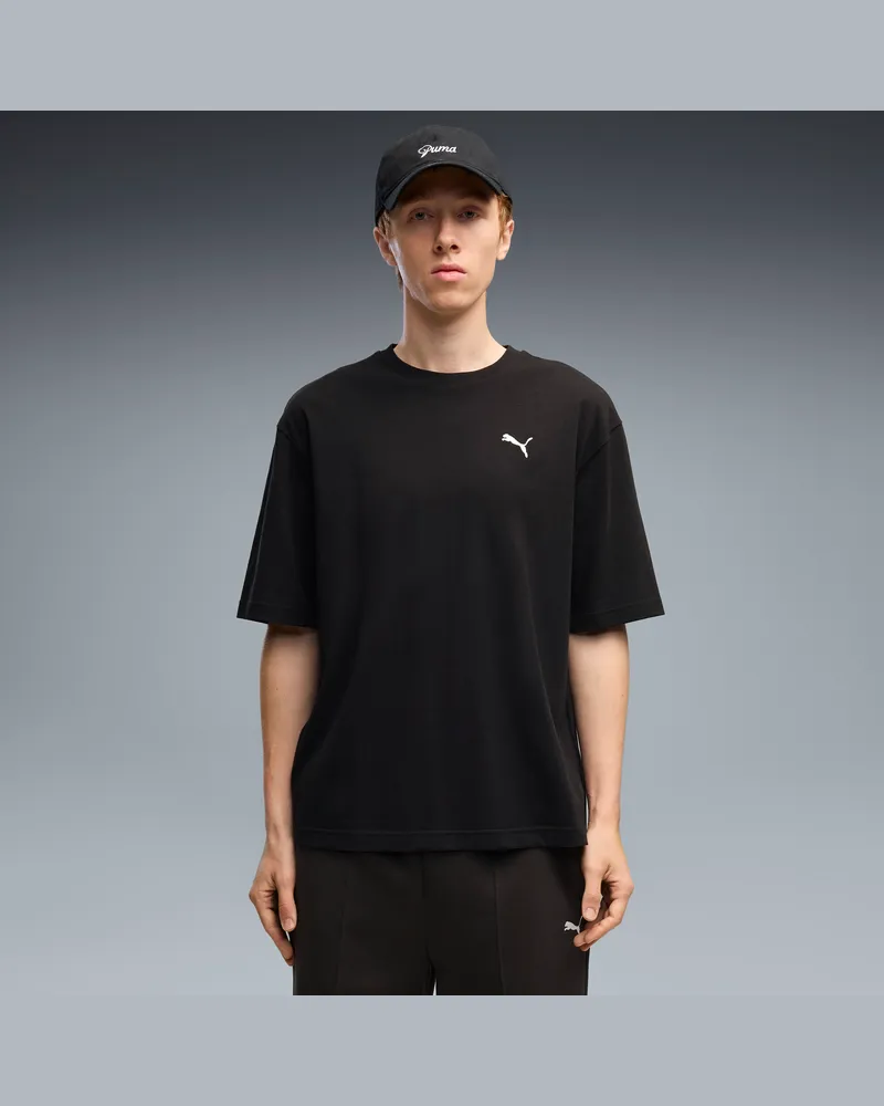 Puma T-shirt Essentials dal taglio morbido da uomo, Abbigliamento, Nero Black