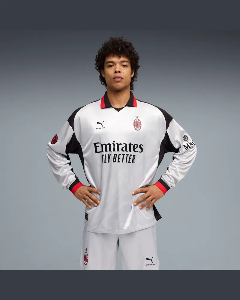 Puma Maglia a maniche lunghe edizione limitata AC MILAN x SLAM JAM, Abbigliamento, Grigio Gray