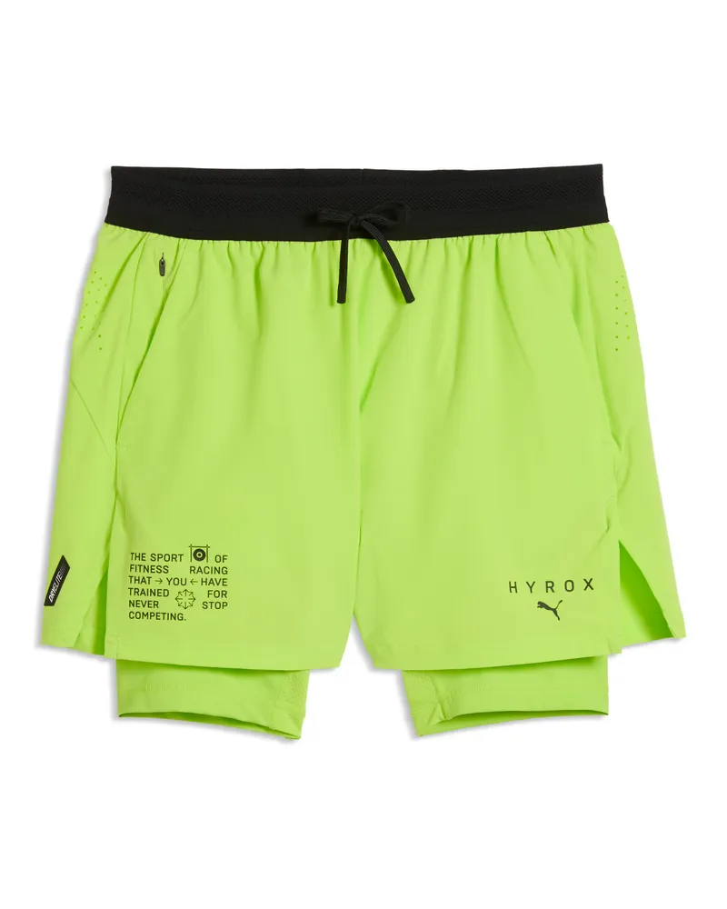 Puma Shorts x HYROX PWRMODE 2 in 1 da uomo, Accessori, Verde Green