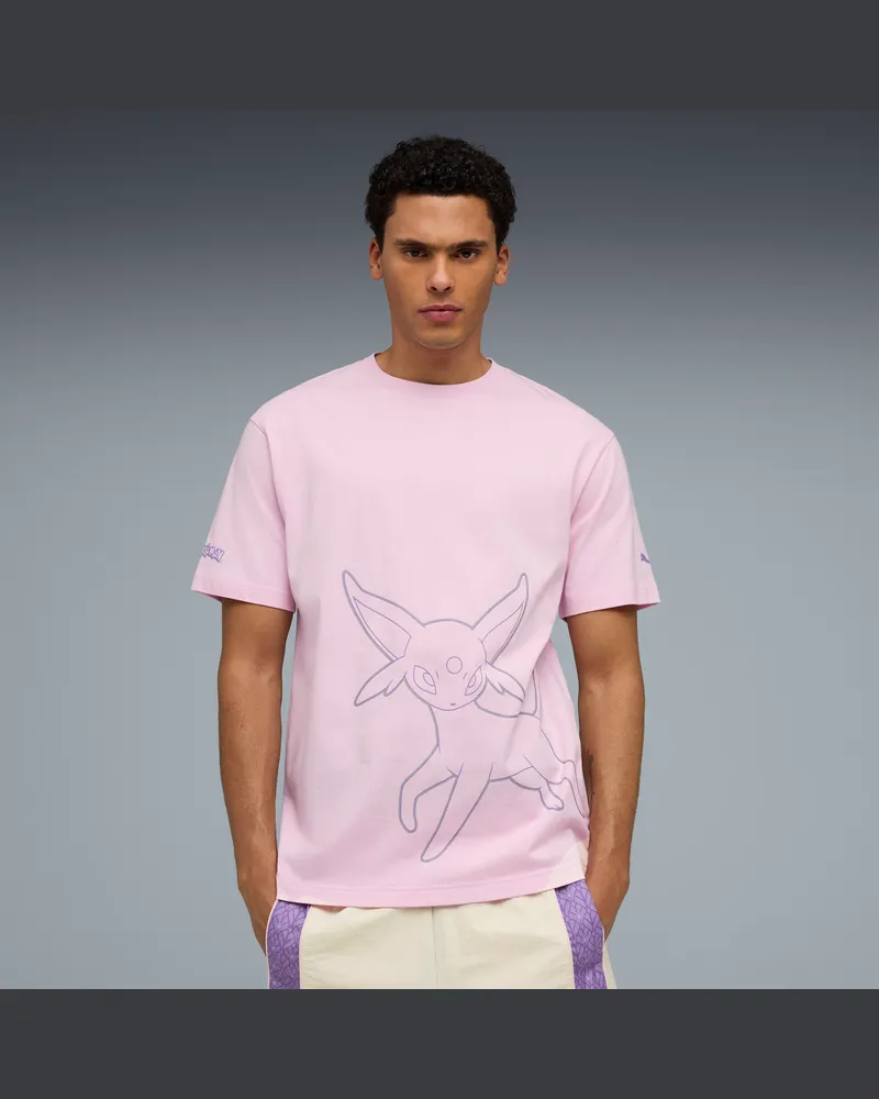Puma T-shirt con grafica  x POKÉMON dal taglio morbido da uomo, Abbigliamento, Rosa Pink