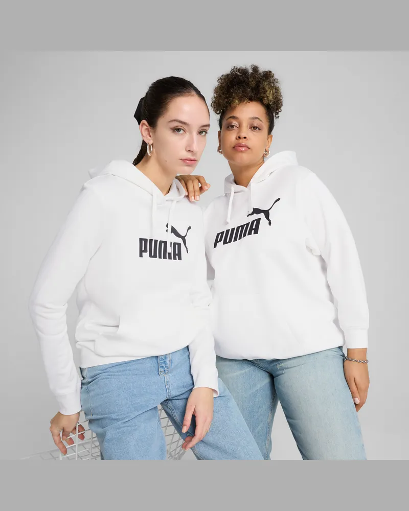 Puma Felpa con cappuccio ESS N. 1 Logo da donna, Abbigliamento, Bianco White