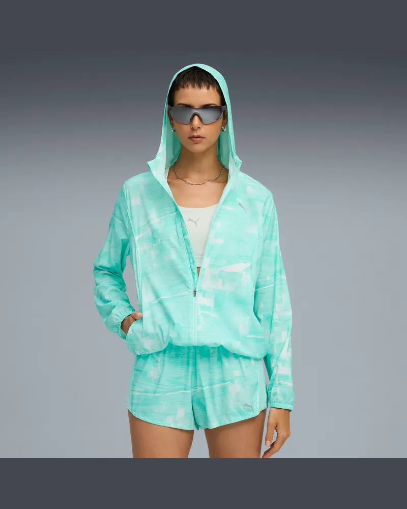 Puma Giacca in tessuto RUN VELOCITY da donna, Abbigliamento, Verde Green