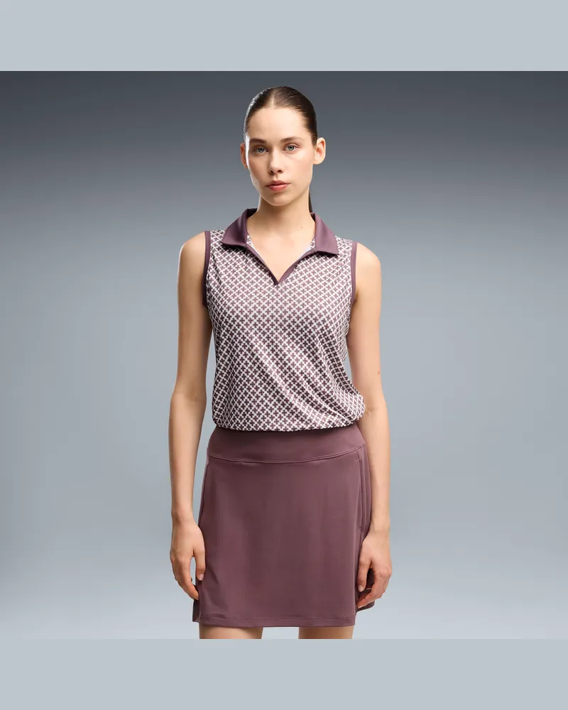 Puma Polo da golf senza maniche Club da donna, Accessori, Marrone Brown