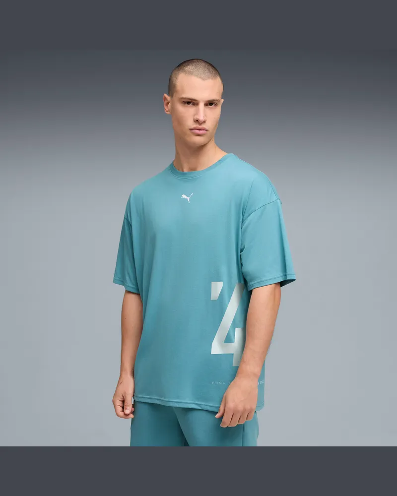 Puma T-shirt oversize Graphics Training da uomo, Abbigliamento, Blu Blue