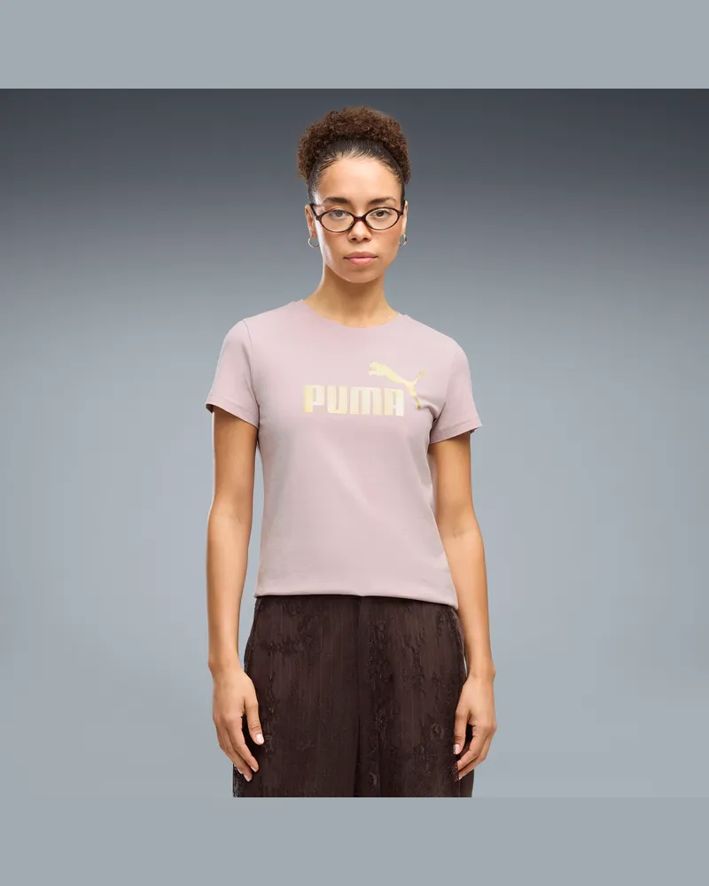 Puma Maglietta con logo ESS Metallizzato No. 1 da donna, Abbigliamento, Rosa Pink