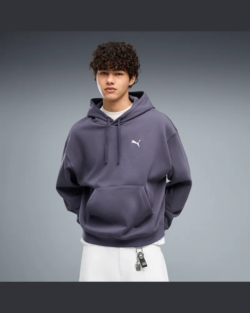 Puma Felpa con cappuccio oversize Essentials da uomo, Abbigliamento, Grigio Gray