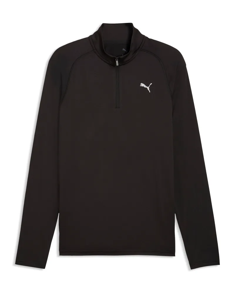 Puma T-shirt da training con zip PWRTRAIN da uomo, Accessori, Nero Black