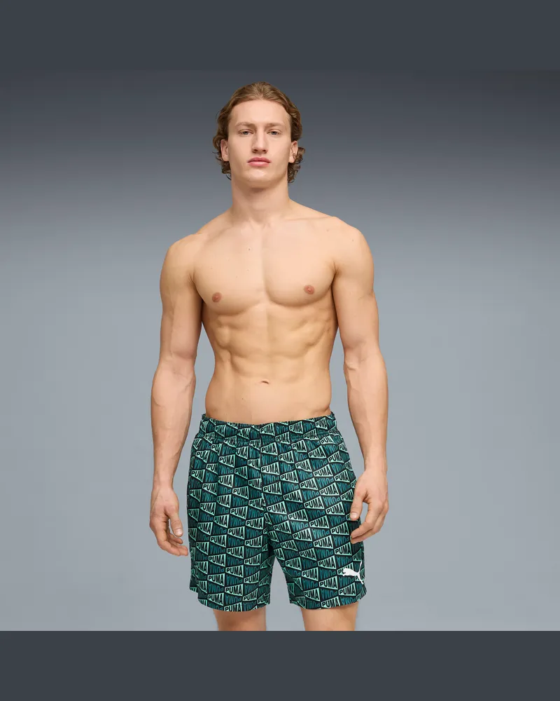 Puma Shorts da bagno  da uomo, Abbigliamento, Verde Green
