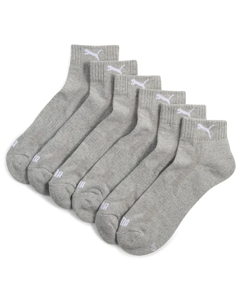 Puma Calzini corti unisex (confezione da 3), Abbigliamento, Grigio Gray