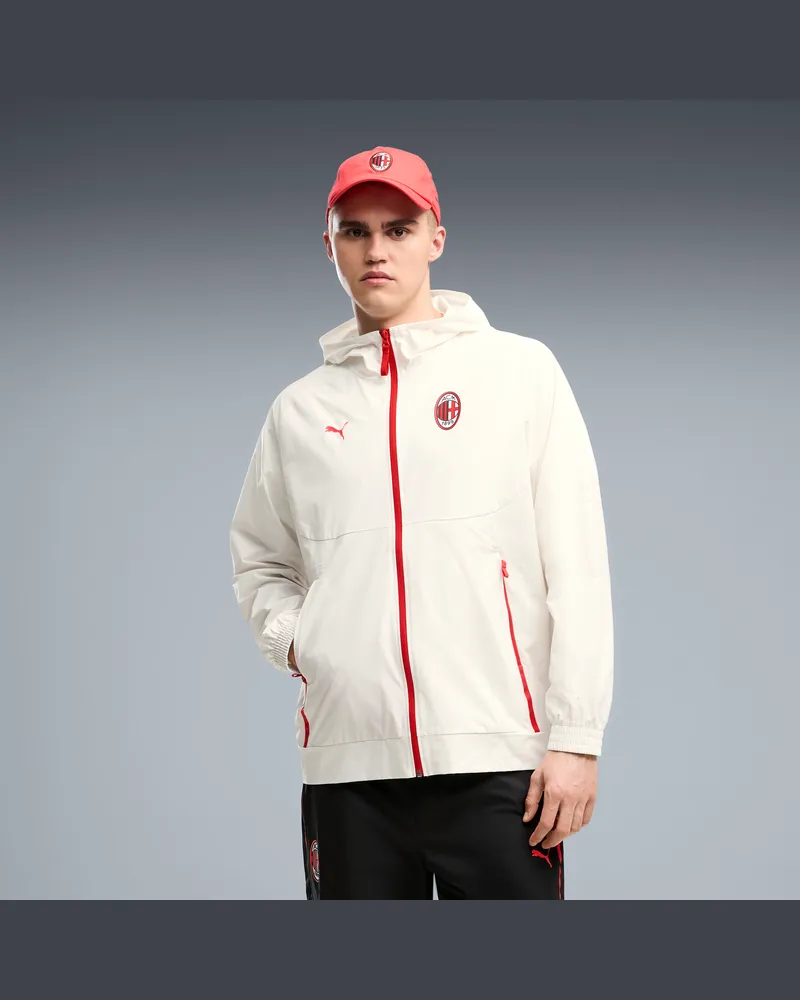 Puma Giacca con zip AC MILAN TECH dal taglio morbido da uomo, Abbigliamento, Grigio Gray