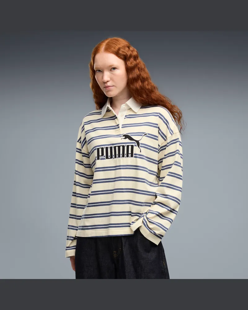 Puma Polo da rugby oversize con logo Essentials Elevated No.1 da donna, Accessori, Giallo Yellow