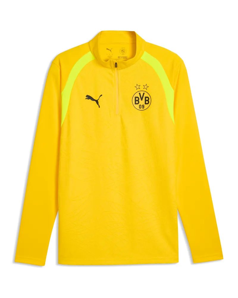 Puma Maglia da training con zip corta Borussia Dortmund da uomo, Accessori, Giallo Yellow