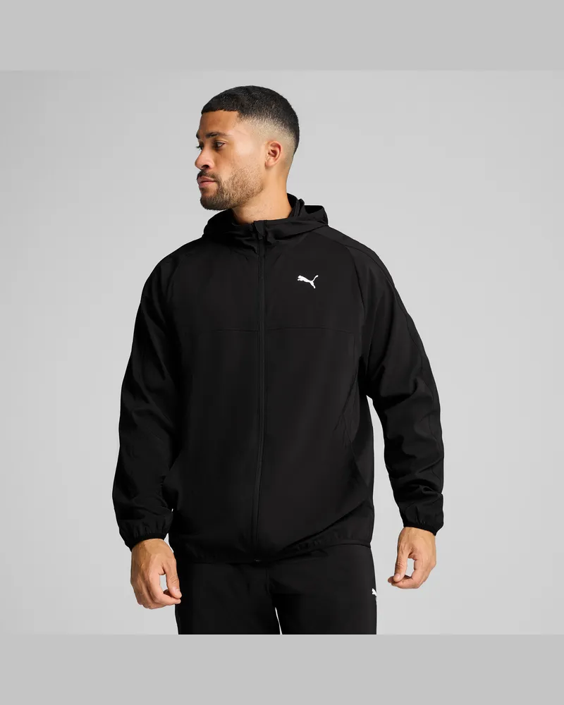 Puma Maglia in tessuto con zip intera TAD TECH da uomo, Abbigliamento, Nero Black