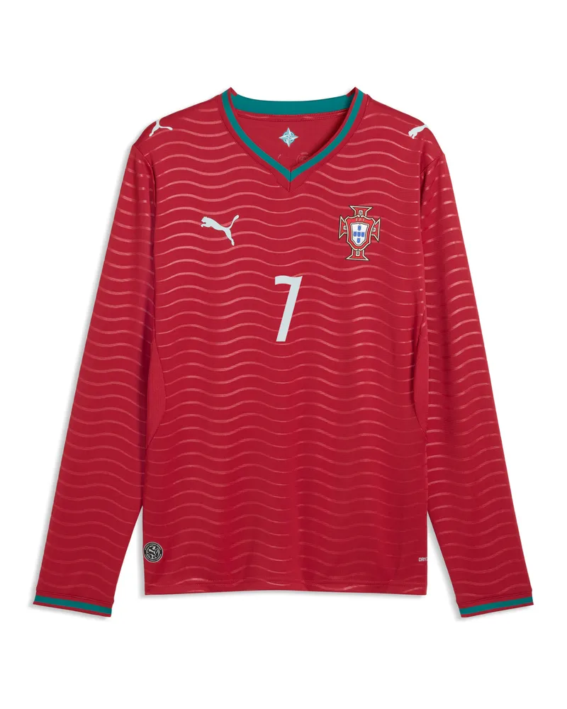 Puma Maglia Home a maniche lunghe Portogallo Player 2026 da uomo, Accessori, Rosso Red