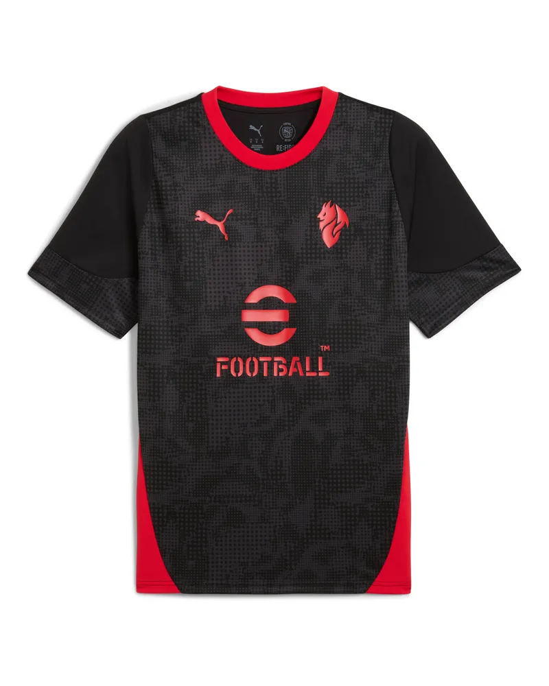 Puma Maglia da allenamento AC Milan da uomo, Accessori, Nero Black