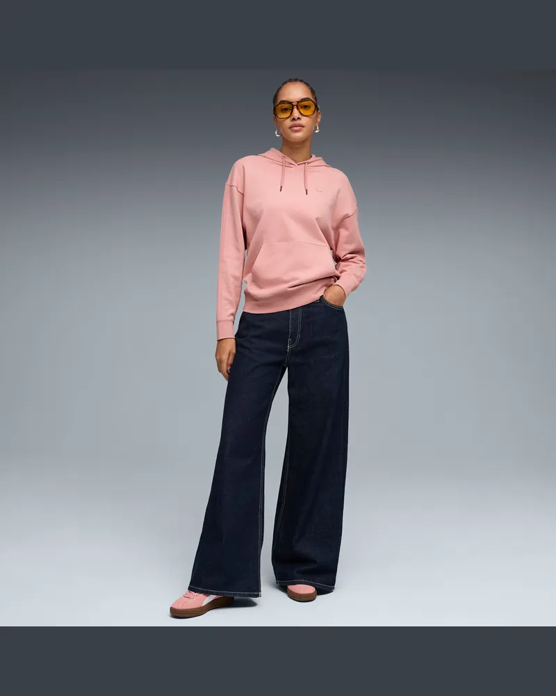 Puma Felpa con cappuccio Essentials Elevated da donna, Abbigliamento, Rosa Pink