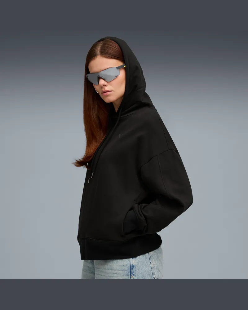 Puma Felpa oversize con cappuccio HER da donna, Abbigliamento, Nero Black
