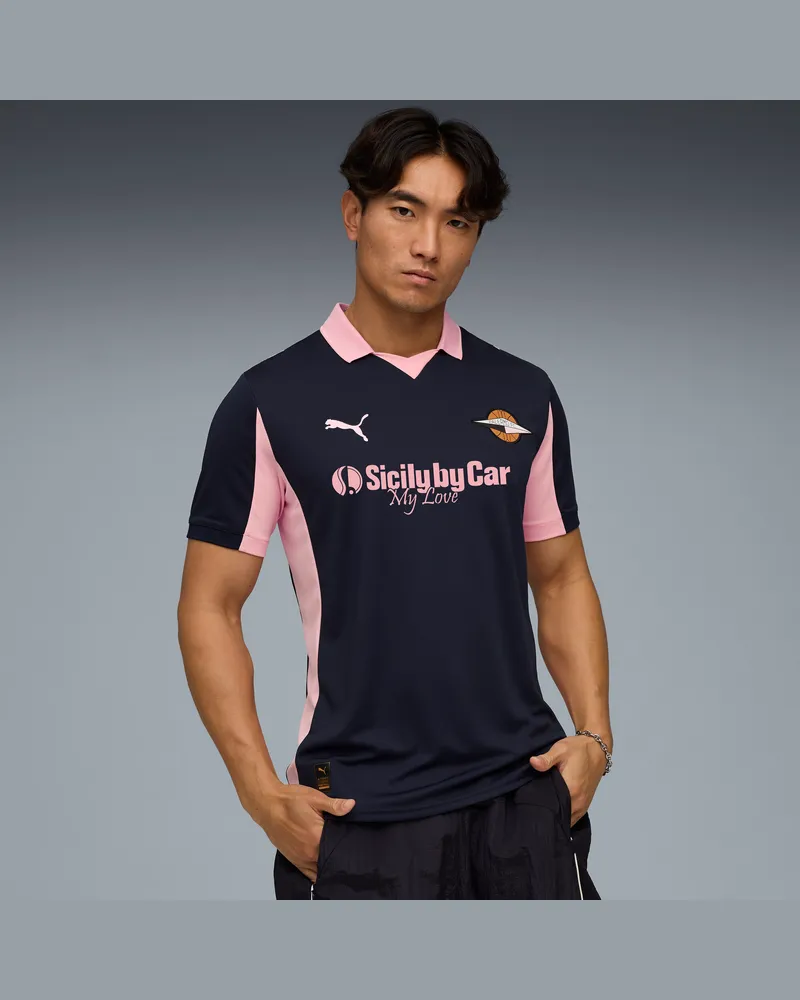 Puma Palermo F.C. Maglia gara Away Replica 25/26 da uomo, Abbigliamento, Blu Blue