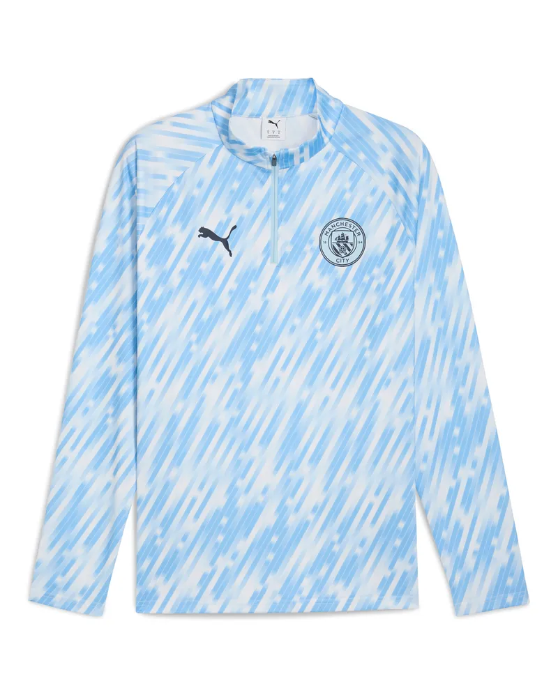 Puma Maglia pre-partita con zip a quarti Manchester City da uomo, Accessori, Blu Blue