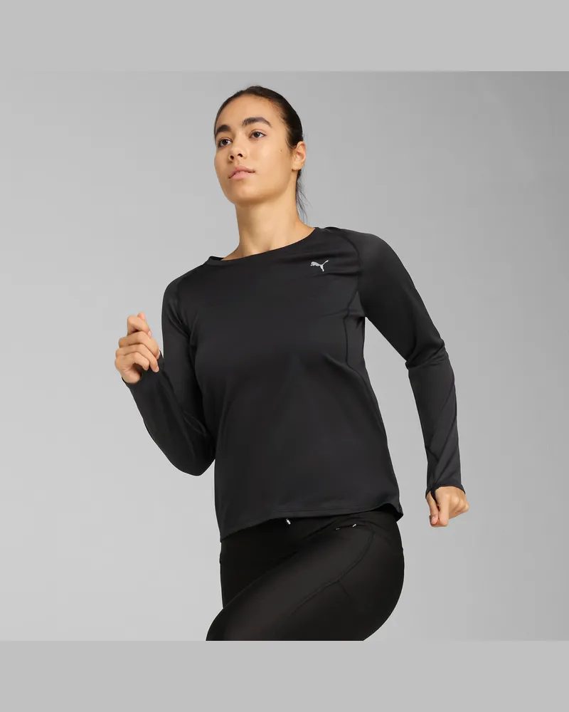 Puma Top da running a maniche lunghe VELOCITY da donna, Abbigliamento, Nero Black