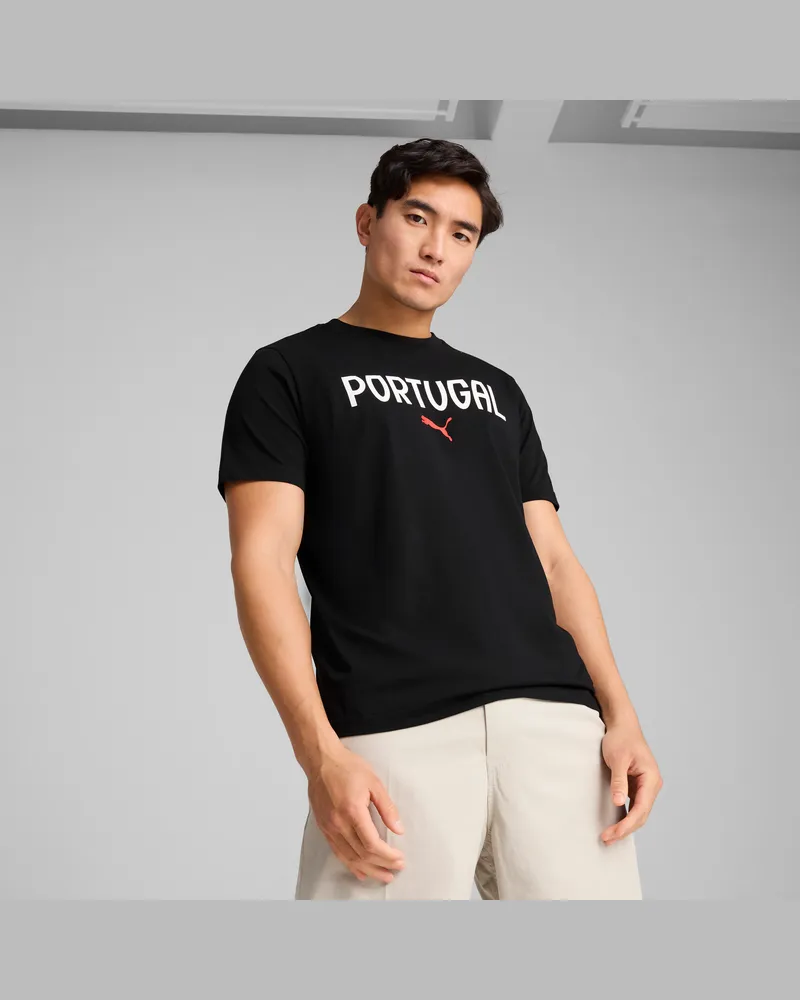 Puma T-shirt Portogallo ftblNRGY da uomo, Abbigliamento, Nero Black