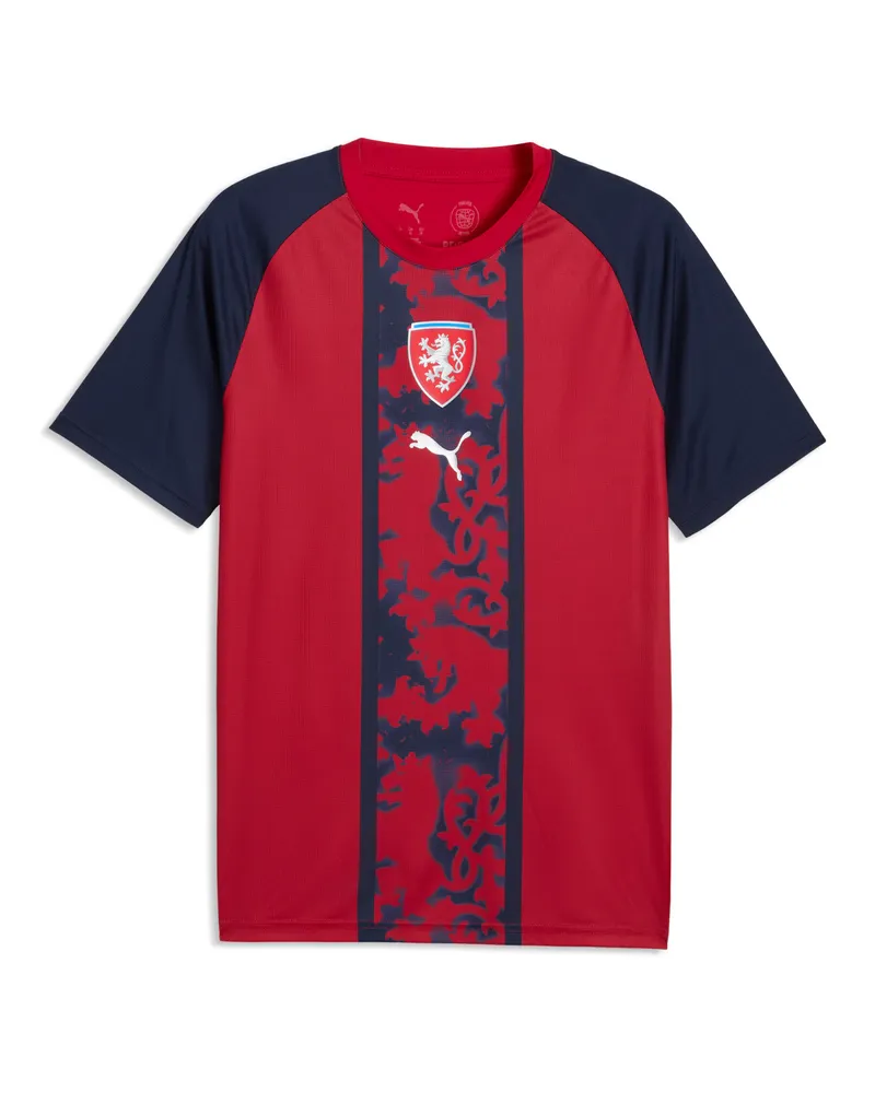 Puma Maglia da riscaldamento Repubblica Ceca da uomo, Accessori, Rosso Red