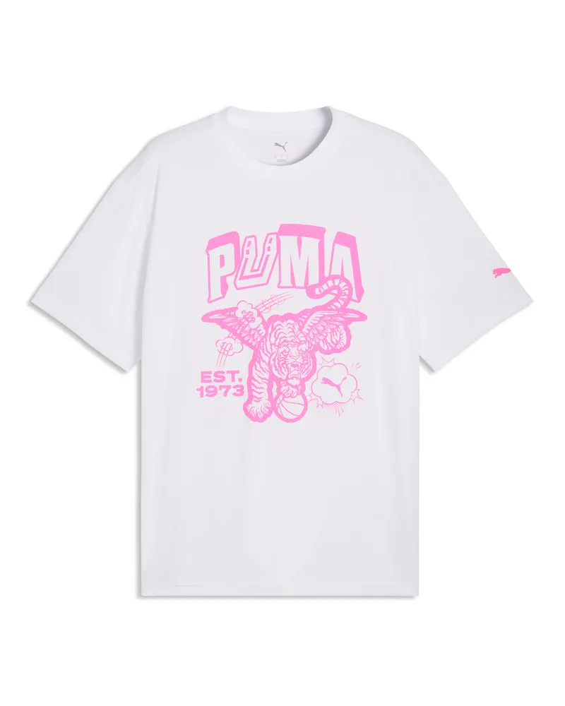 Puma T-shirt da basket Flagrant Foul dal taglio morbido da uomo, Accessori, Bianco White