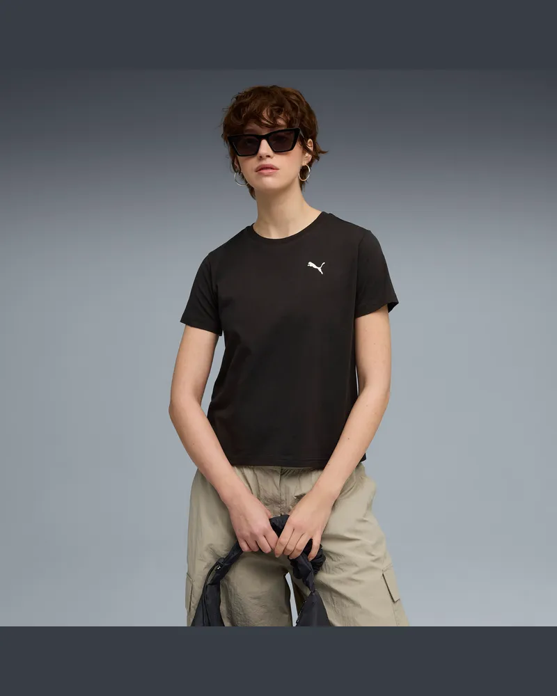 Puma T-shirt Wardrobe Essentials da donna, Abbigliamento, Nero Black