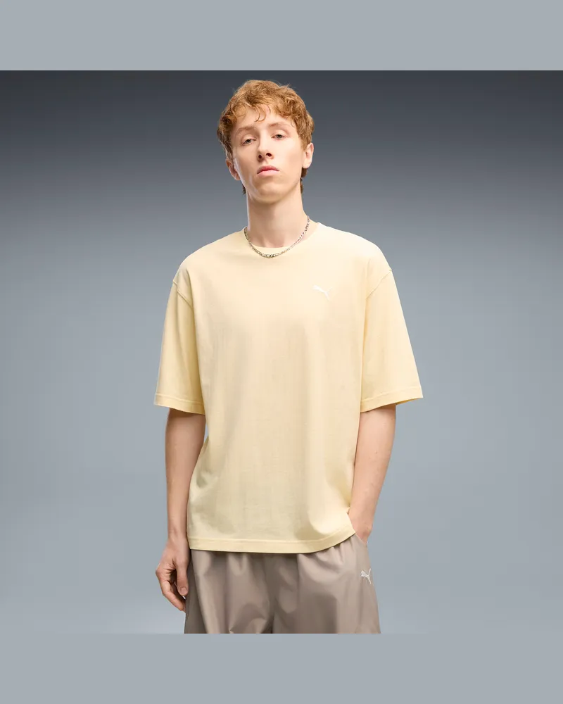 Puma T-shirt Essentials dal taglio morbido da uomo, Abbigliamento, Giallo Yellow