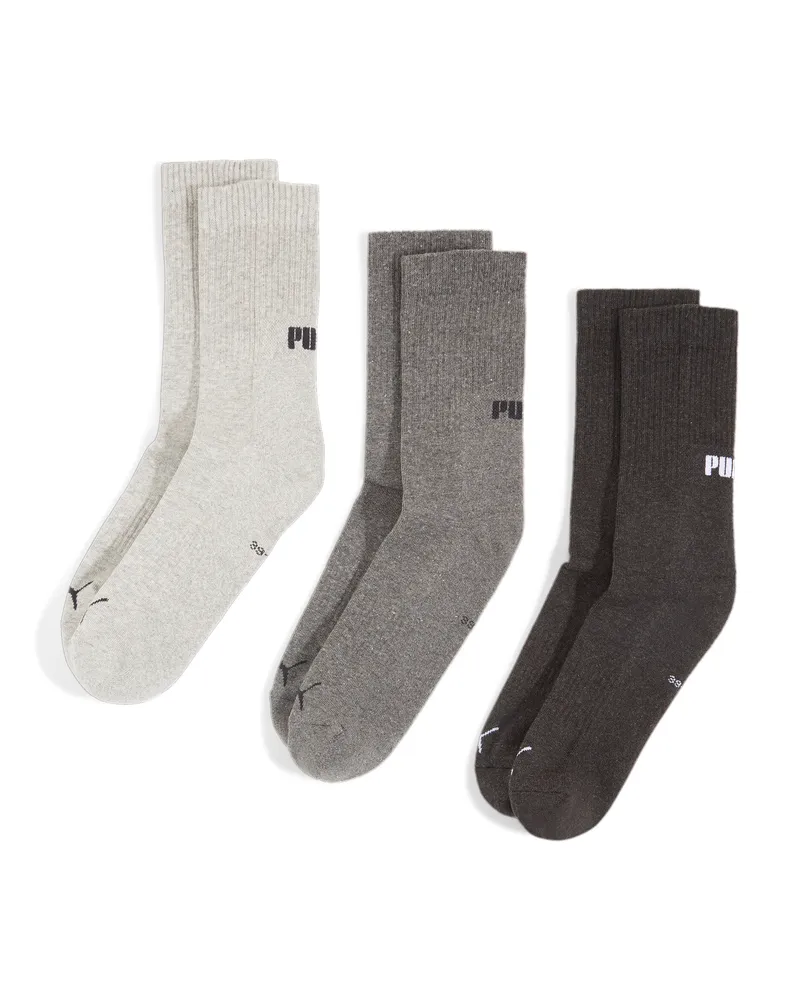 Puma Calzini  unisex in confezione da 3, Abbigliamento, Grigio Gray