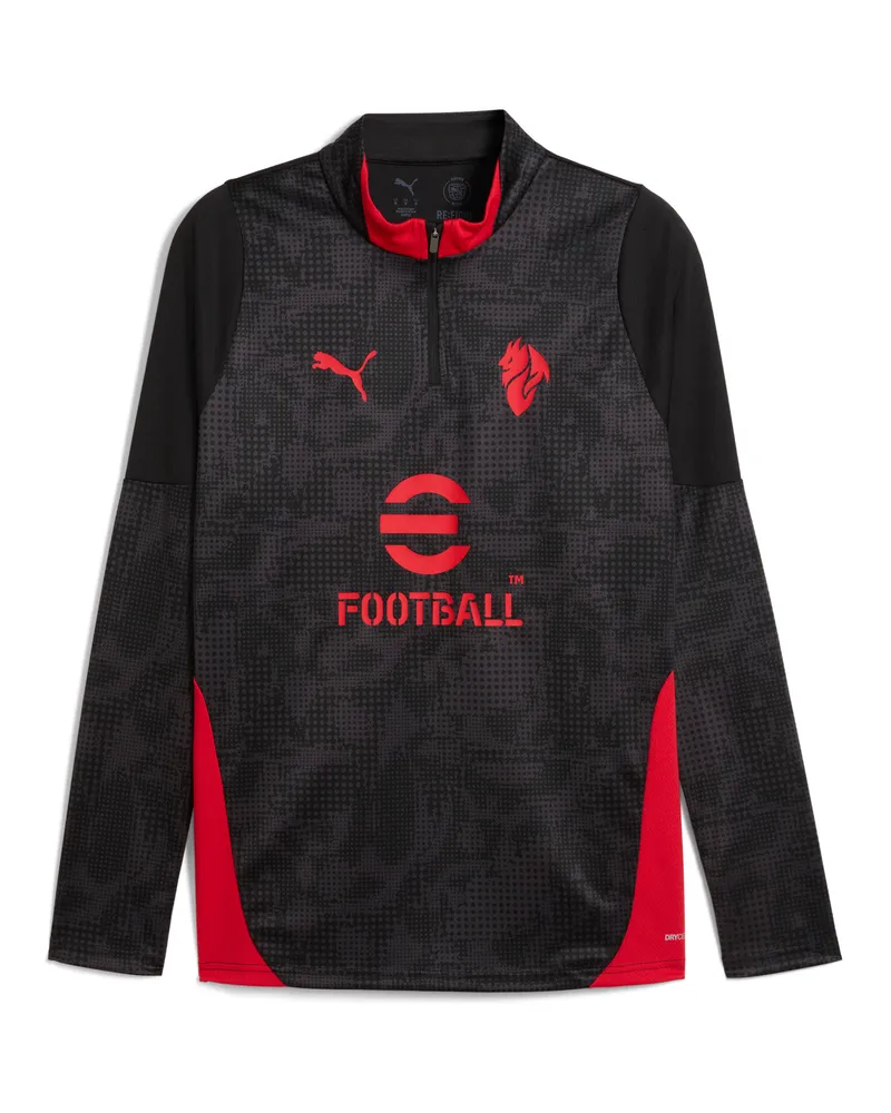 Puma Maglia da allenamento con zip corta AC Milan 25/26 da uomo, Accessori, Nero Black