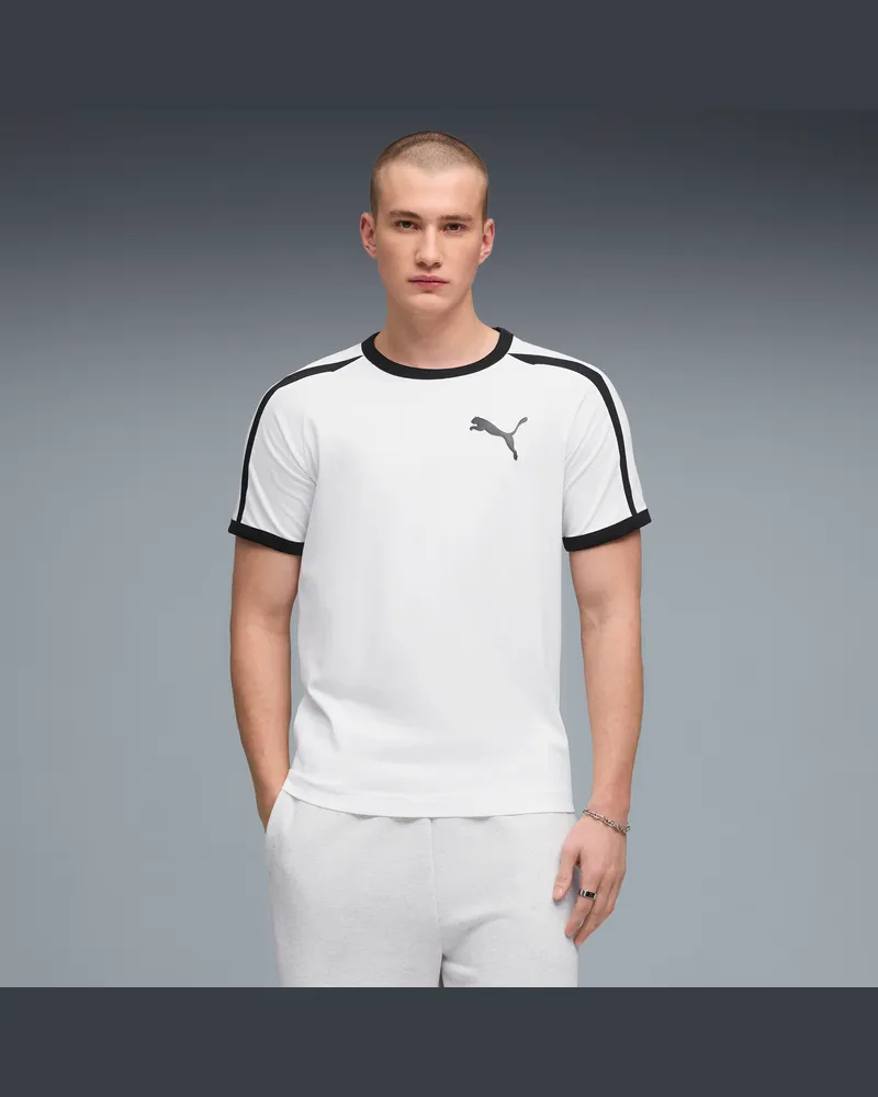 Puma T-shirt T7 Big Cat da uomo, Abbigliamento, Bianco White