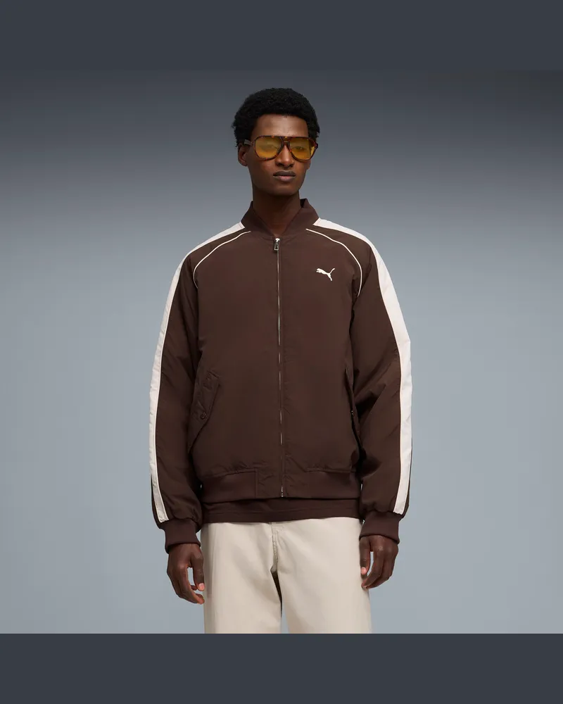 Puma Giacca bomber T7 unisex, Abbigliamento, Marrone Brown