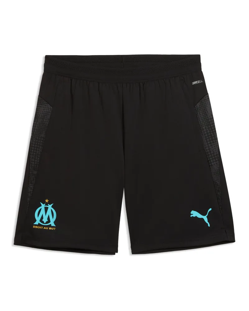 Puma Shorts da allenamento Olympique de Marseille da uomo, Accessori, Nero Black