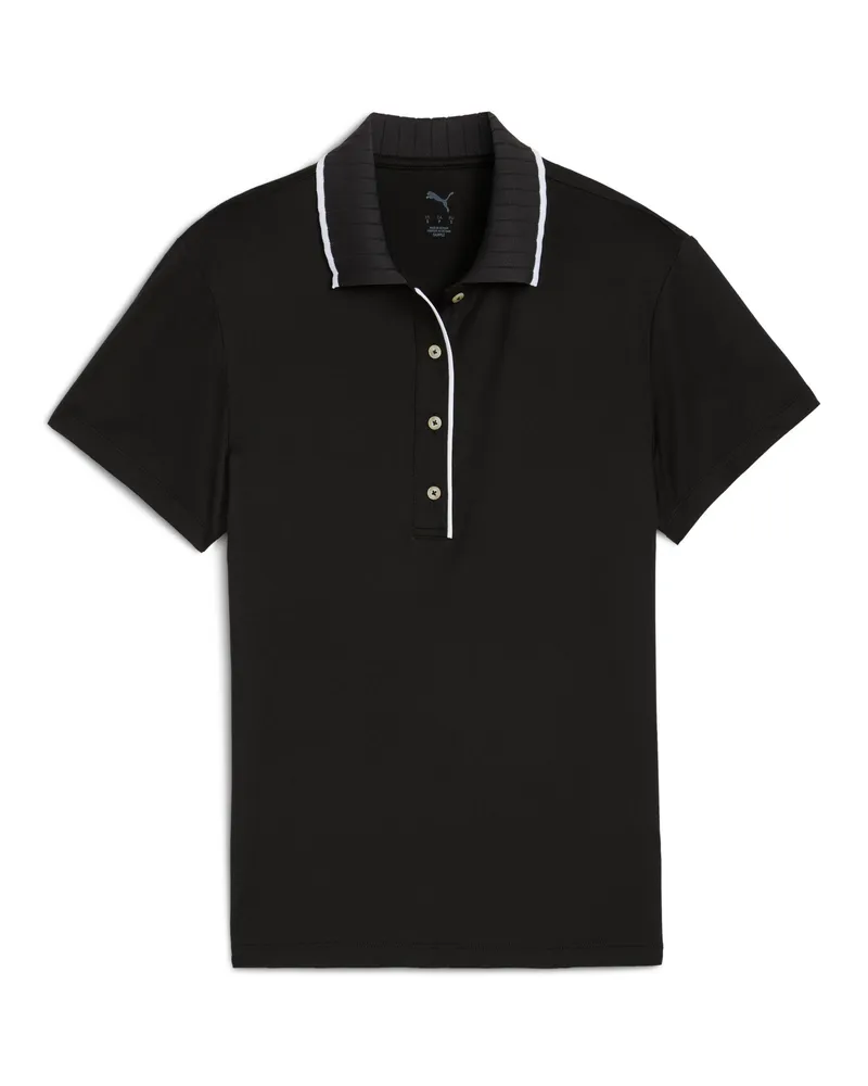 Puma Polo da golf a maniche corte CLOUDSPUN Bridges da donna, Abbigliamento, Nero Black