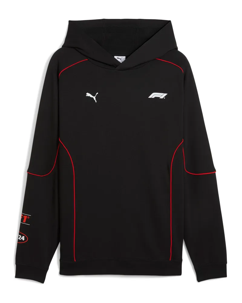 Puma Felpa con cappuccio con grafica F1® dal taglio morbido da uomo, Accessori, Nero Black