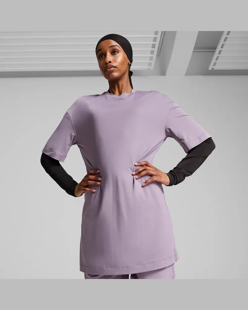 Puma T-shirt da training Modest oversize da donna, Abbigliamento, Viola Purple