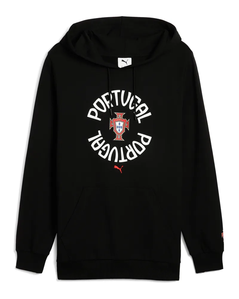 Puma Felpa con cappuccio Portogallo ftblNRGY da uomo, Accessori, Nero Black