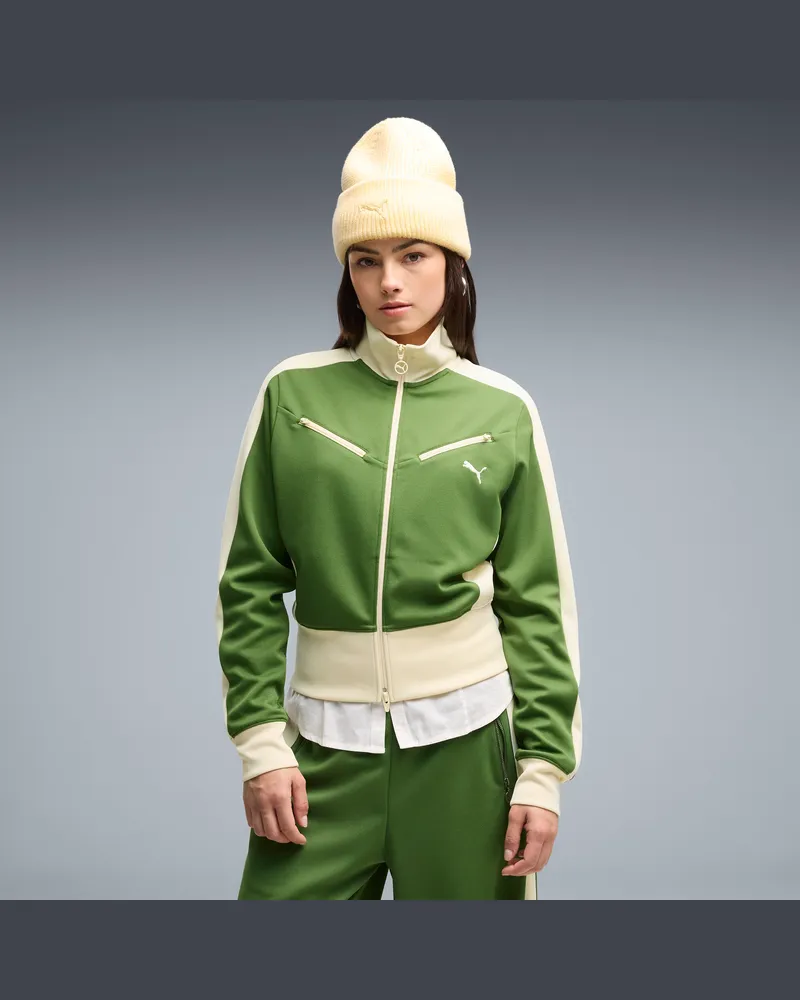 Puma Giacca sportiva T7 rétro da donna, Accessori, Verde Green