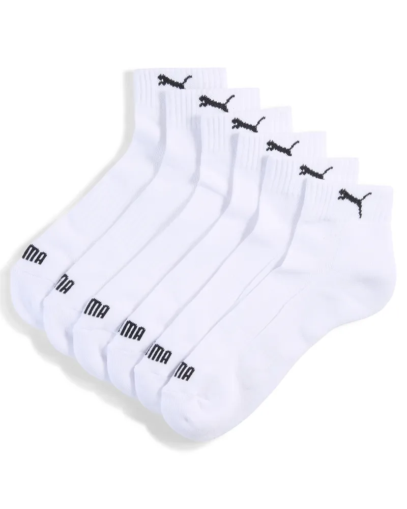 Puma Calzini corti unisex (confezione da 3), Abbigliamento, Bianco White