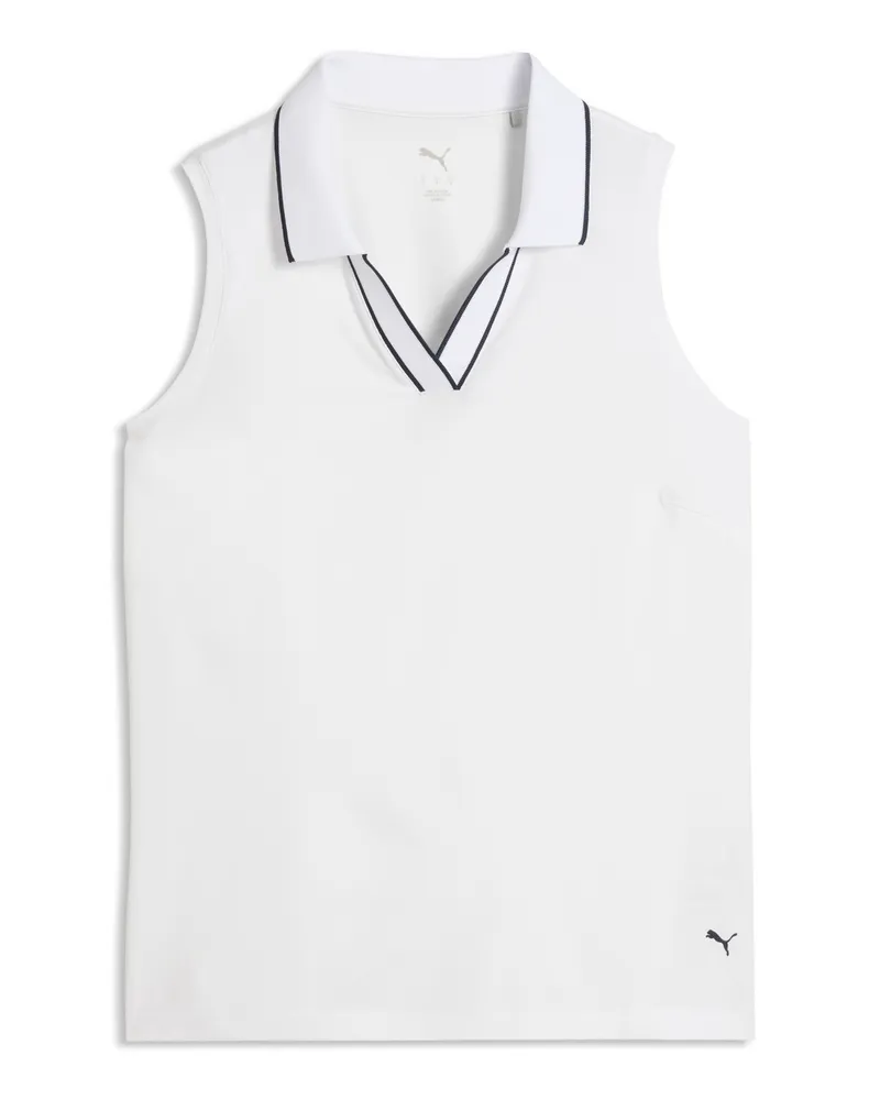 Puma Polo senza maniche CLOUDSPUN Essentials da donna, Abbigliamento, Bianco White