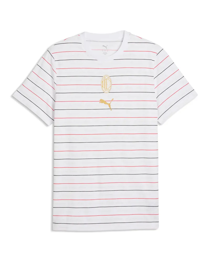 Puma T-shirt con stampa AC Milan ftblCulture da uomo, Accessori, Bianco White