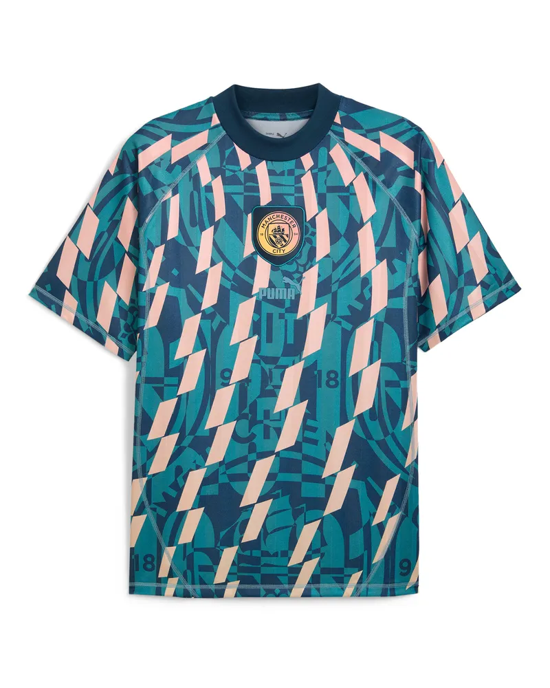 Puma Maglia Retro Manchester City ftblSTATEMENT da uomo, Abbigliamento, Blu Blue