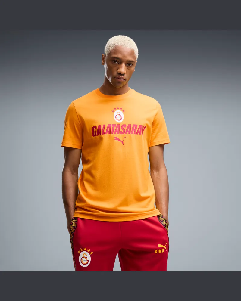 Puma T-shirt Galatasaray SK ftblCulture da uomo, Accessori, Arancione Orange