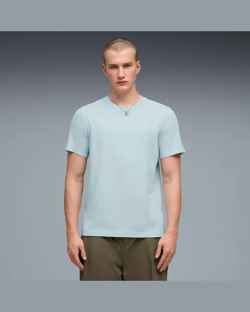 Puma T-shirt Essentials con logo piccolo N. 1 da uomo, Abbigliamento, Blu Blue
