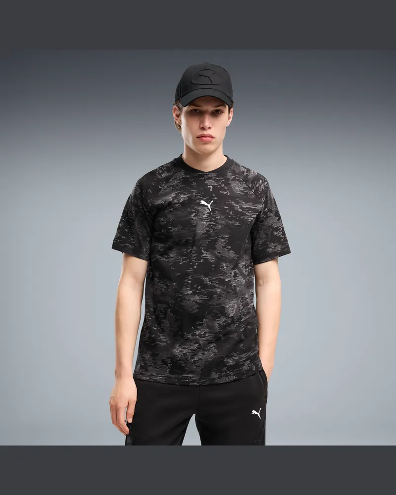Puma T-shirt  Sport Camo da uomo, Abbigliamento, Nero Black