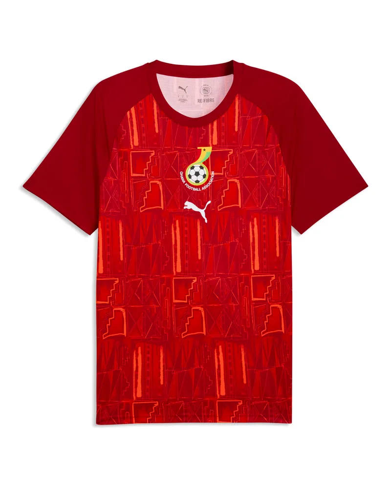 Puma Maglia da riscaldamento Ghana da uomo, Accessori, Rosso Red