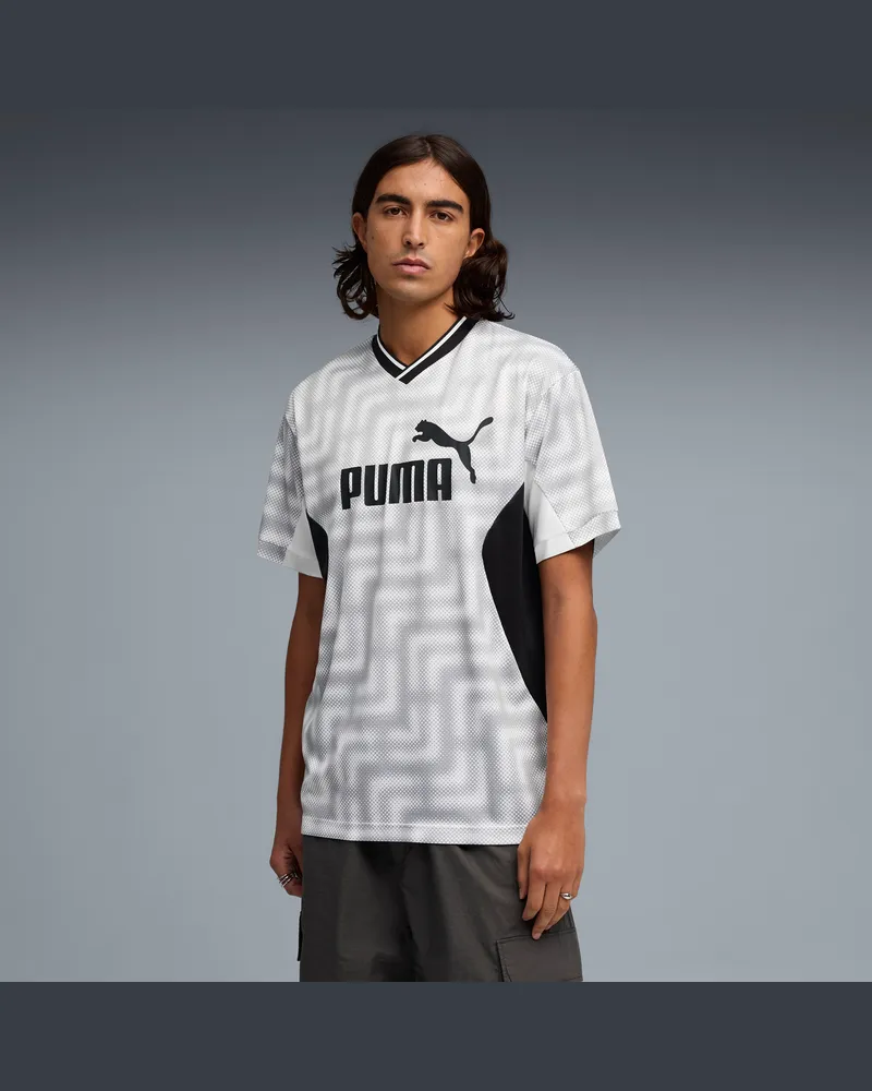 Puma Maglia da calcio Essentials Block dal taglio morbido da uomo, Abbigliamento, Bianco White