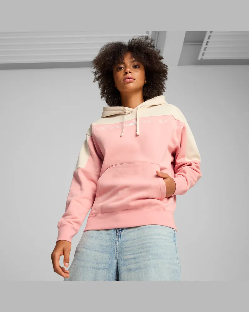 Puma Felpa con cappuccio Around the Block da donna, Abbigliamento, Rosa Pink